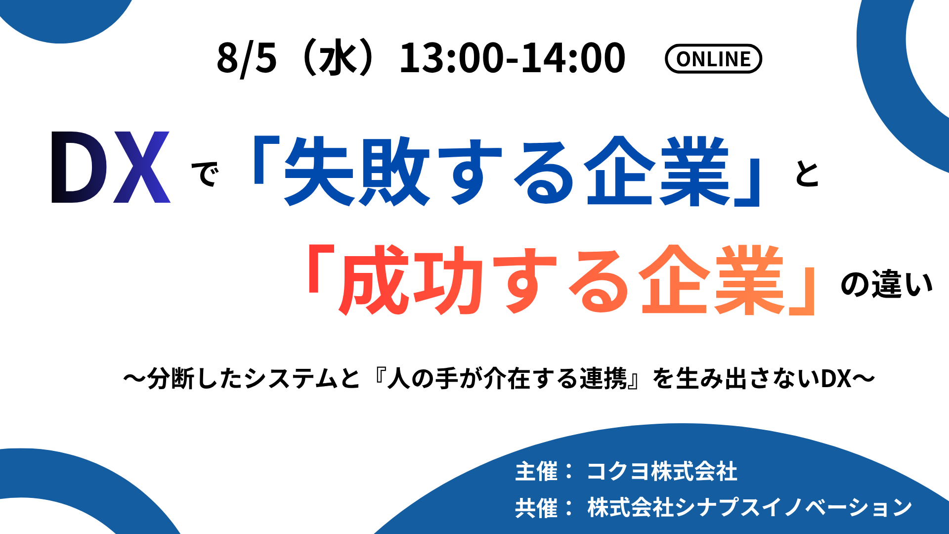 DXで「失敗する企業」と「成功する企業」の違い〜分断したシステムと『人の手が介在する連携』を生み出さないDX〜